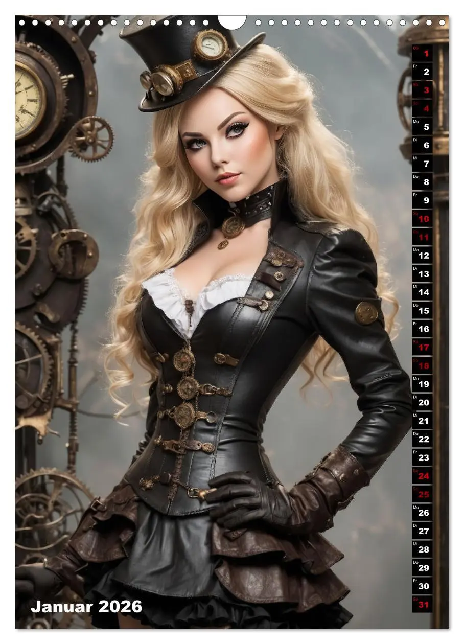 Bild: 9783516290479 | Steampunk Divas (Wandkalender 2026 DIN A3 hoch), CALVENDO...