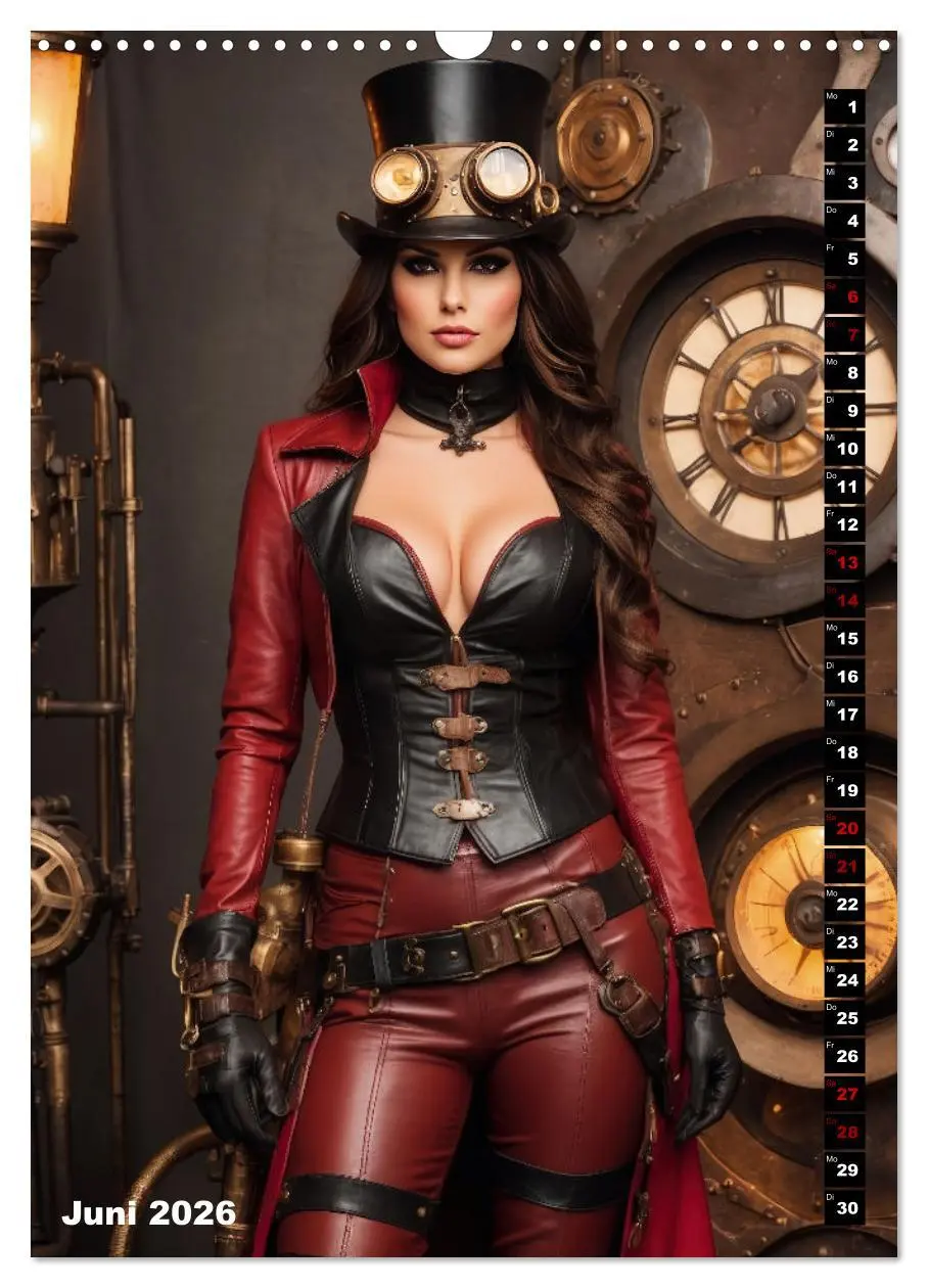 Bild: 9783516290479 | Steampunk Divas (Wandkalender 2026 DIN A3 hoch), CALVENDO...