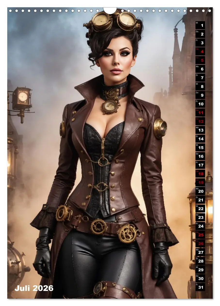 Bild: 9783516290479 | Steampunk Divas (Wandkalender 2026 DIN A3 hoch), CALVENDO...