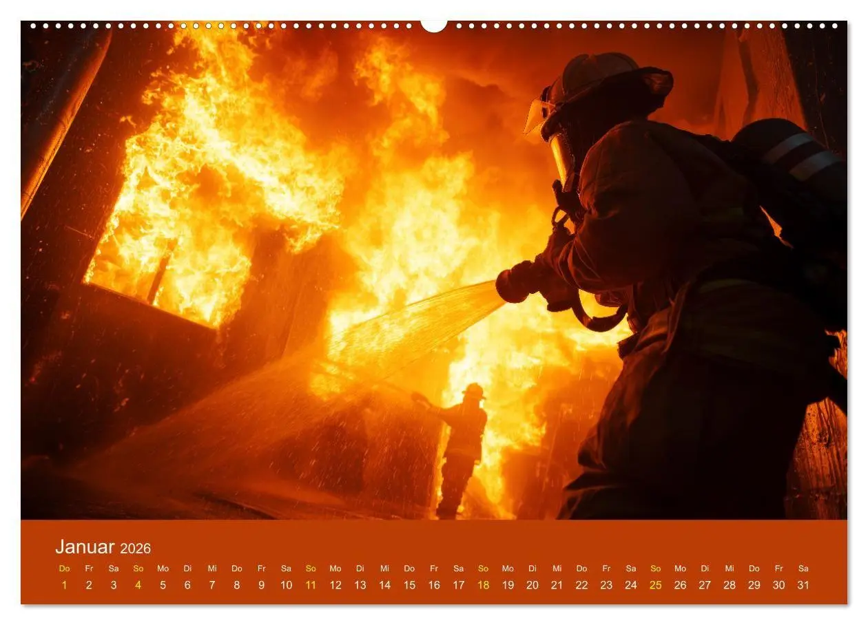 Bild: 9783516670479 | Feuer und Flamme - Feuerwehrkalender (Wandkalender 2026 DIN A2...