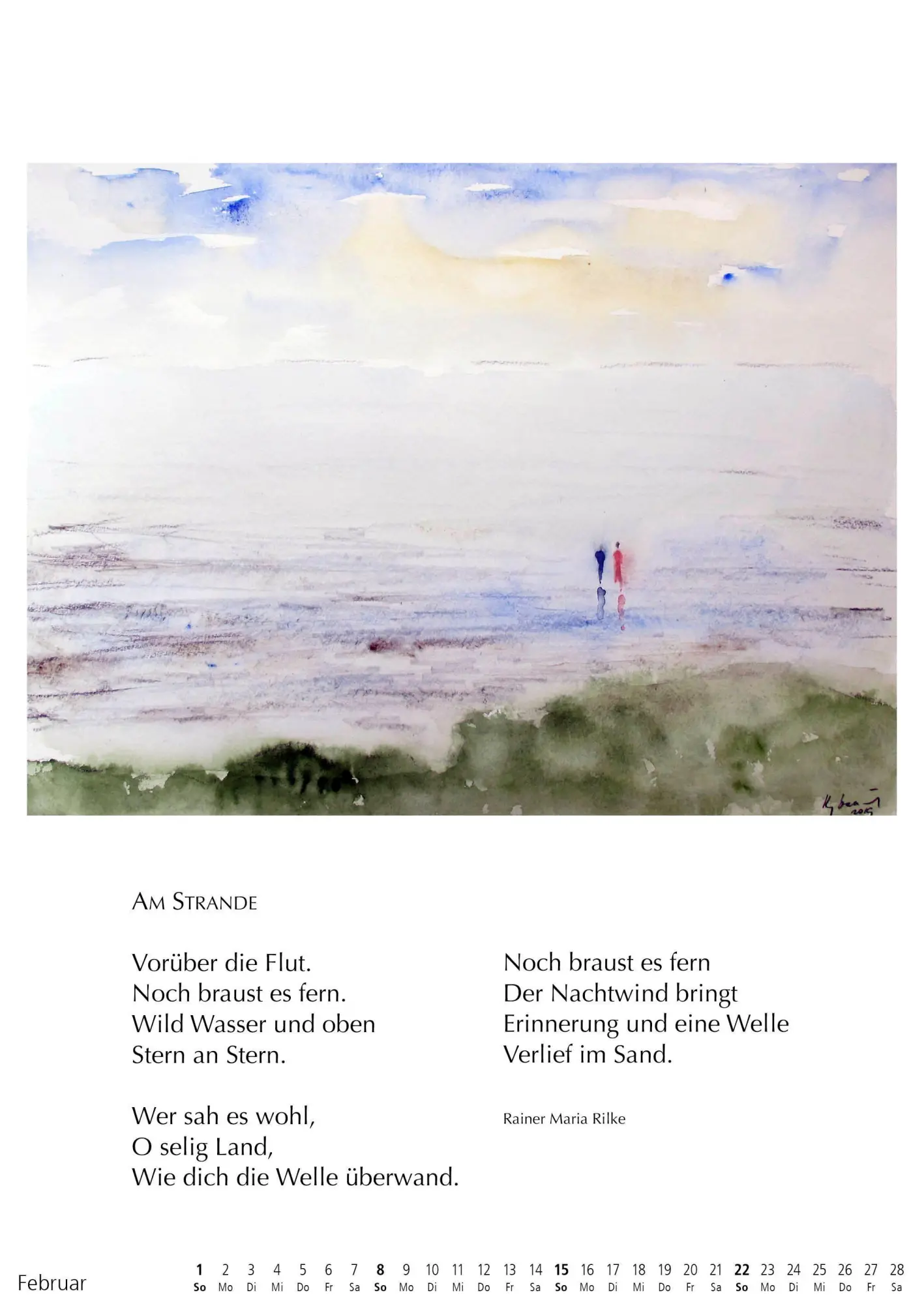 Bild: 9783985490479 | Der Gesang des Meeres 2027 | Rainer Maria Rilke (u. a.) | Kalender