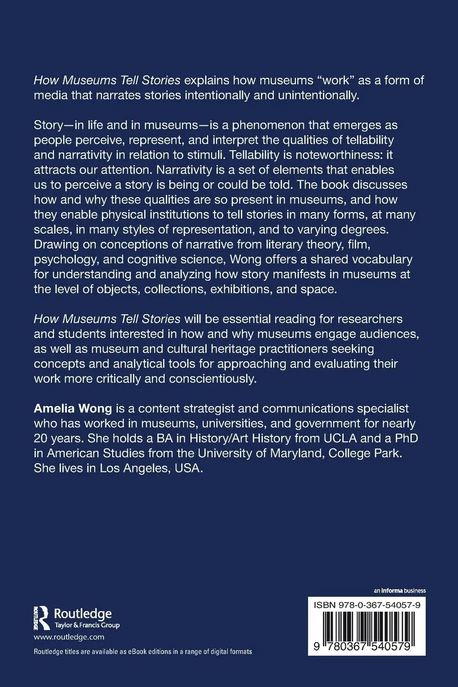Rückseite: 9780367540579 | How Museums Tell Stories | Amelia Wong | Taschenbuch | Englisch | 2025