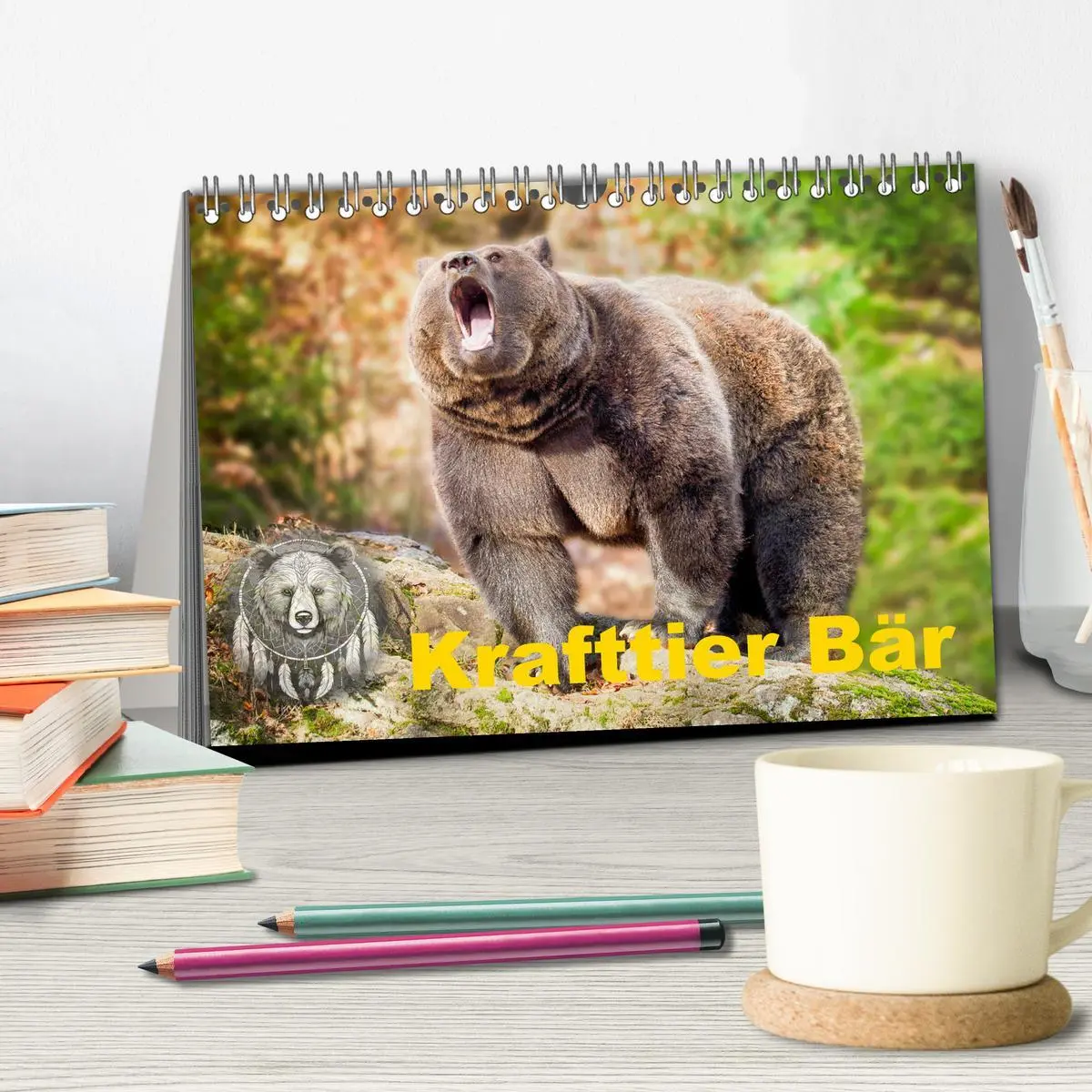 Bild: 9783457260579 | Krafttier Bär (Tischkalender 2026 DIN A5 quer), CALVENDO...