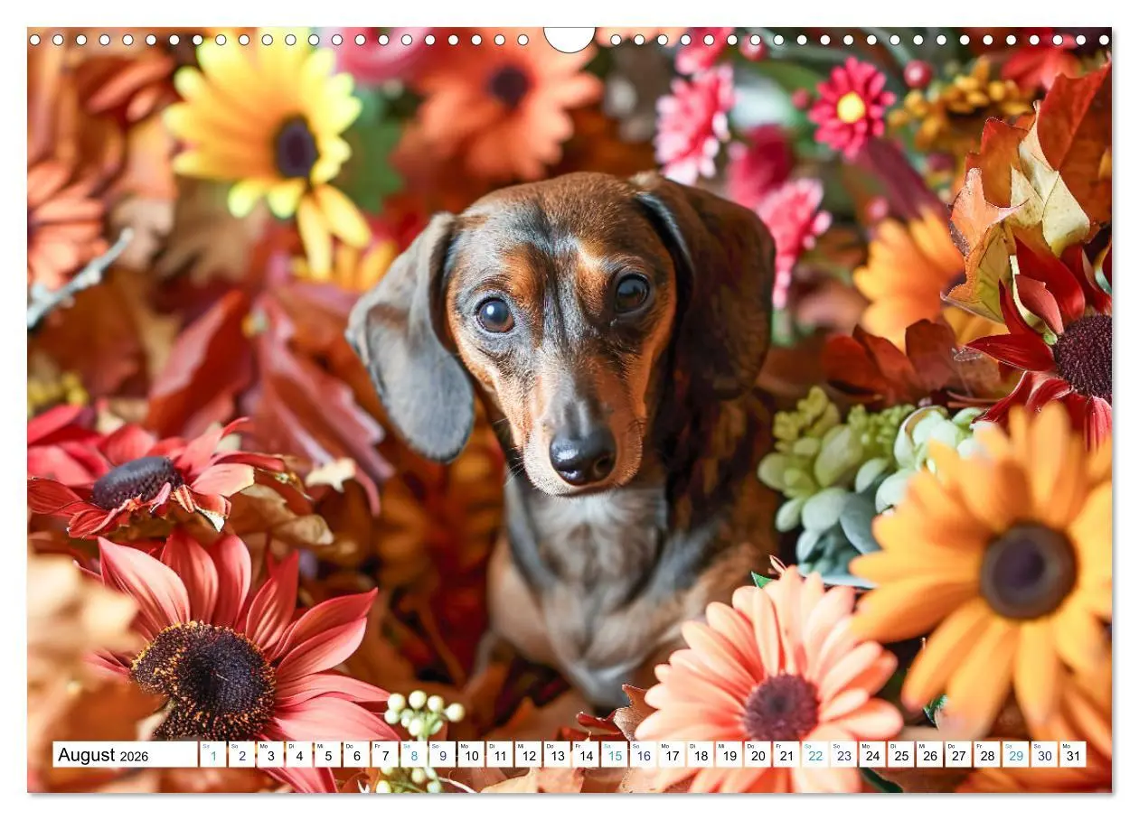 Bild: 9783457400579 | Zauberhafte Dackel (Wandkalender 2026 DIN A3 quer), CALVENDO...