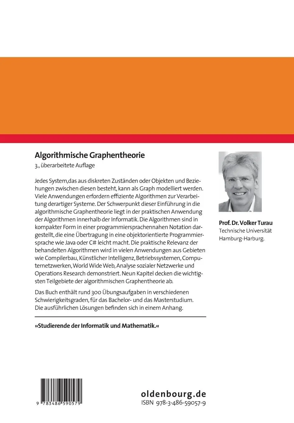 Rückseite: 9783486590579 | Algorithmische Graphentheorie | Volker Turau | Taschenbuch | Deutsch