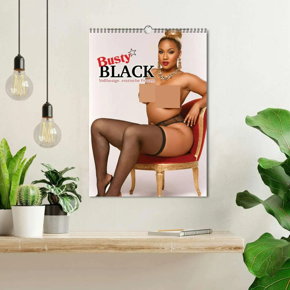 Bild: 9783516280579 | Busty Black - Vollbusige, exotische Frauen (Wandkalender 2026 DIN...