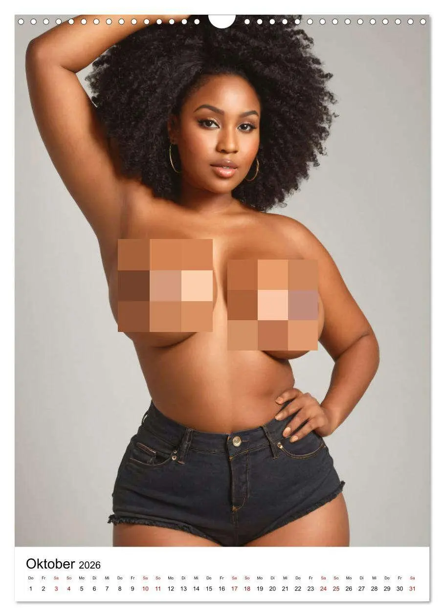 Bild: 9783516280579 | Busty Black - Vollbusige, exotische Frauen (Wandkalender 2026 DIN...