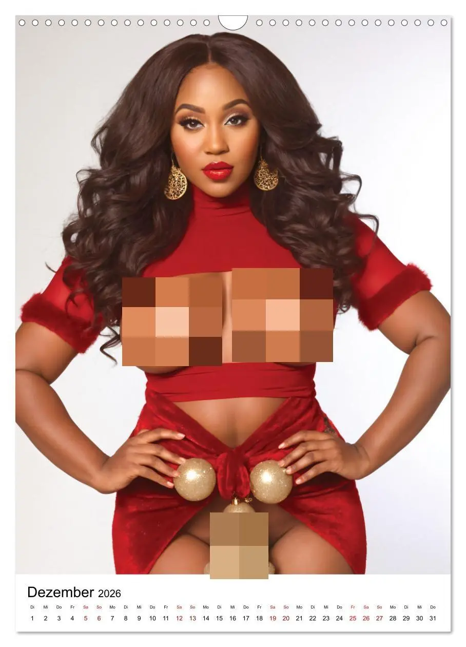 Bild: 9783516280579 | Busty Black - Vollbusige, exotische Frauen (Wandkalender 2026 DIN...