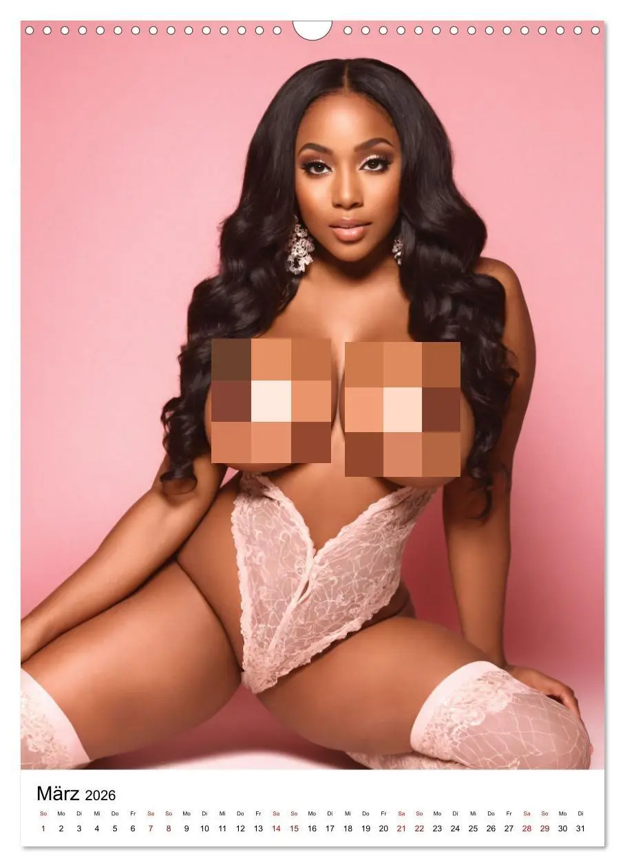 Bild: 9783516280579 | Busty Black - Vollbusige, exotische Frauen (Wandkalender 2026 DIN...