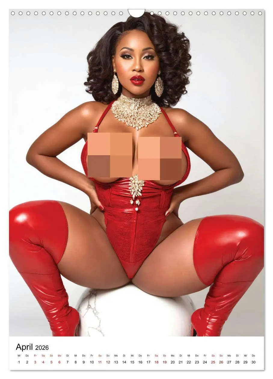 Bild: 9783516280579 | Busty Black - Vollbusige, exotische Frauen (Wandkalender 2026 DIN...