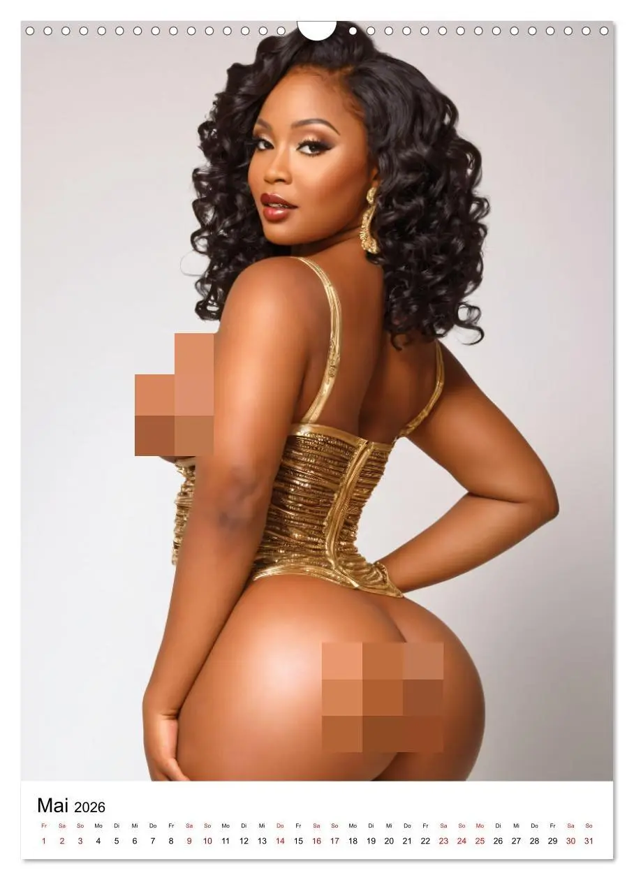 Bild: 9783516280579 | Busty Black - Vollbusige, exotische Frauen (Wandkalender 2026 DIN...