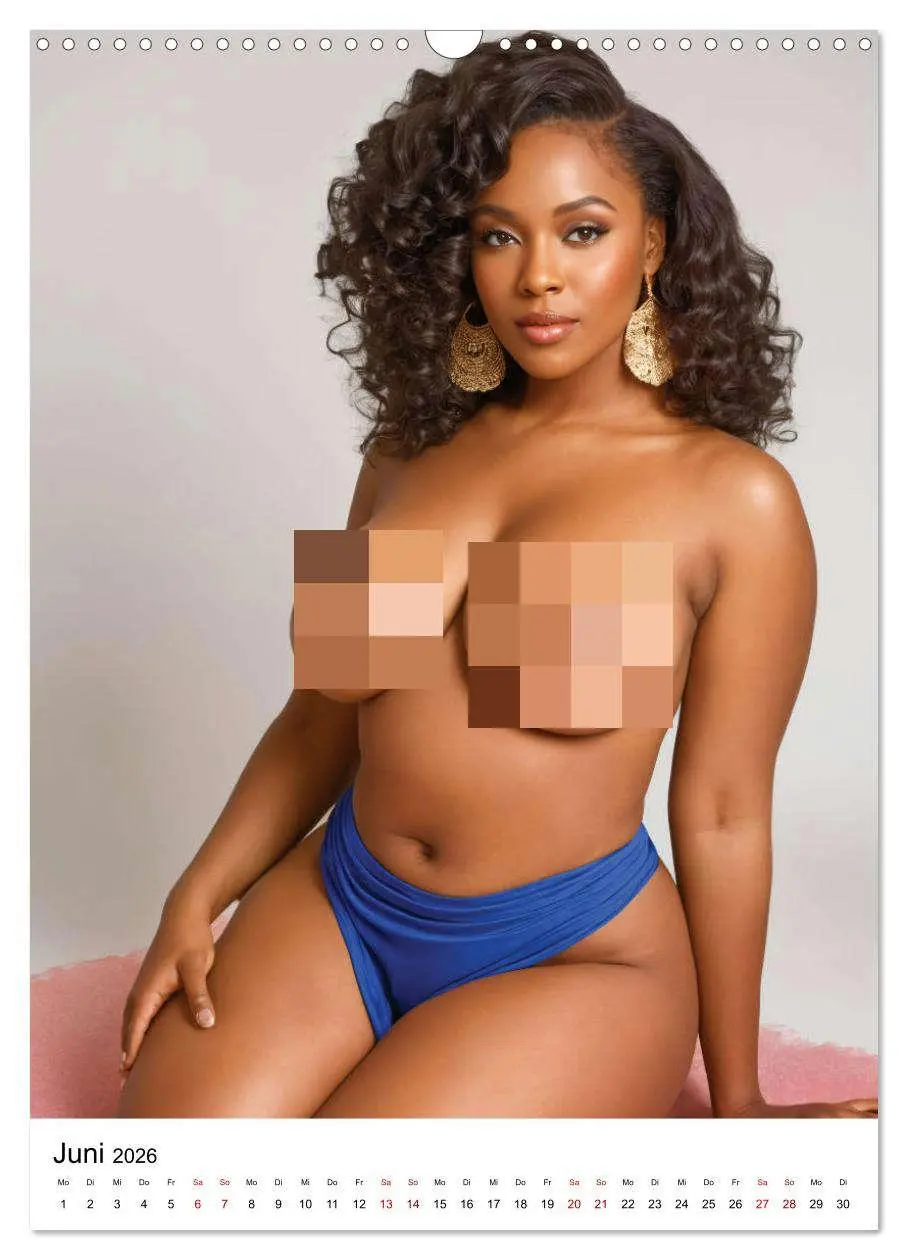 Bild: 9783516280579 | Busty Black - Vollbusige, exotische Frauen (Wandkalender 2026 DIN...