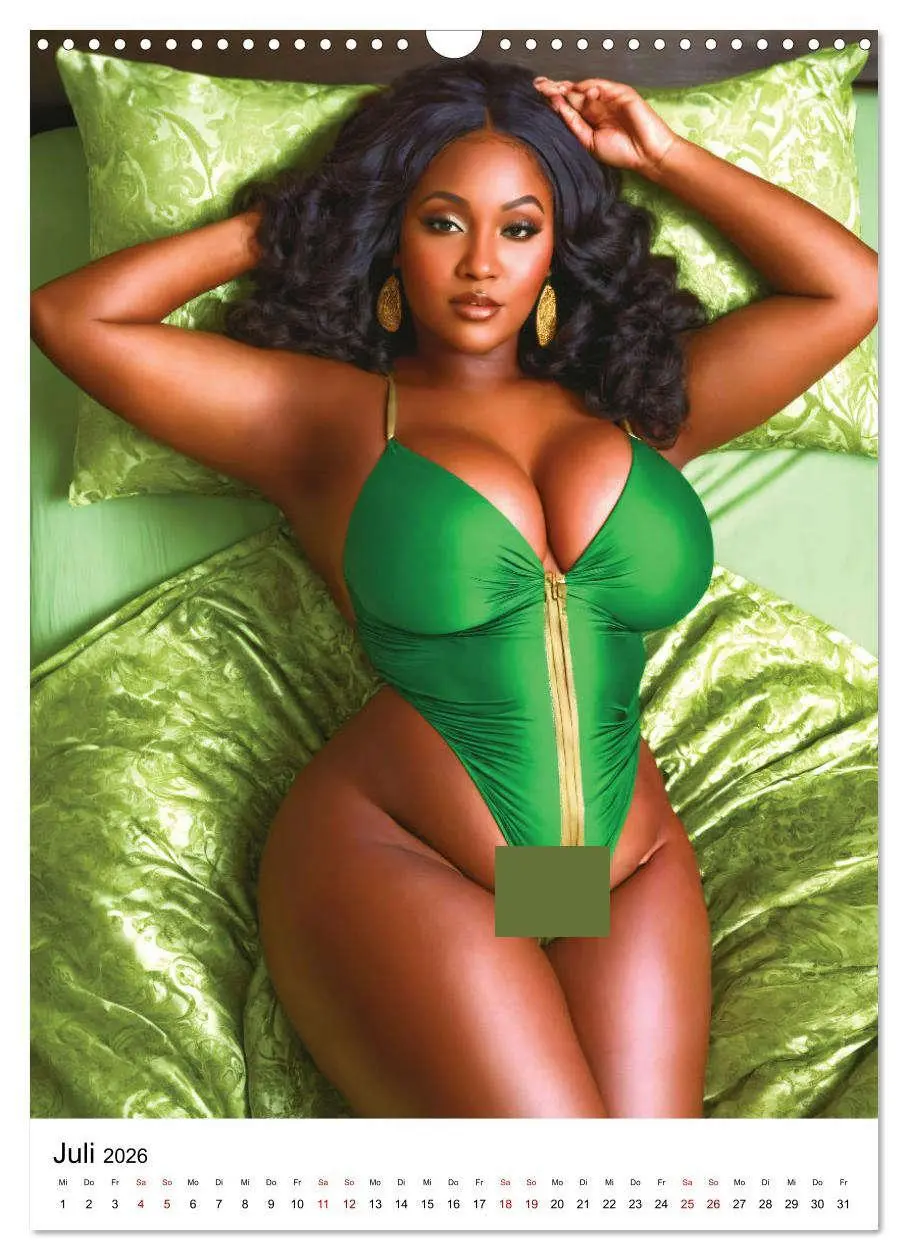 Bild: 9783516280579 | Busty Black - Vollbusige, exotische Frauen (Wandkalender 2026 DIN...