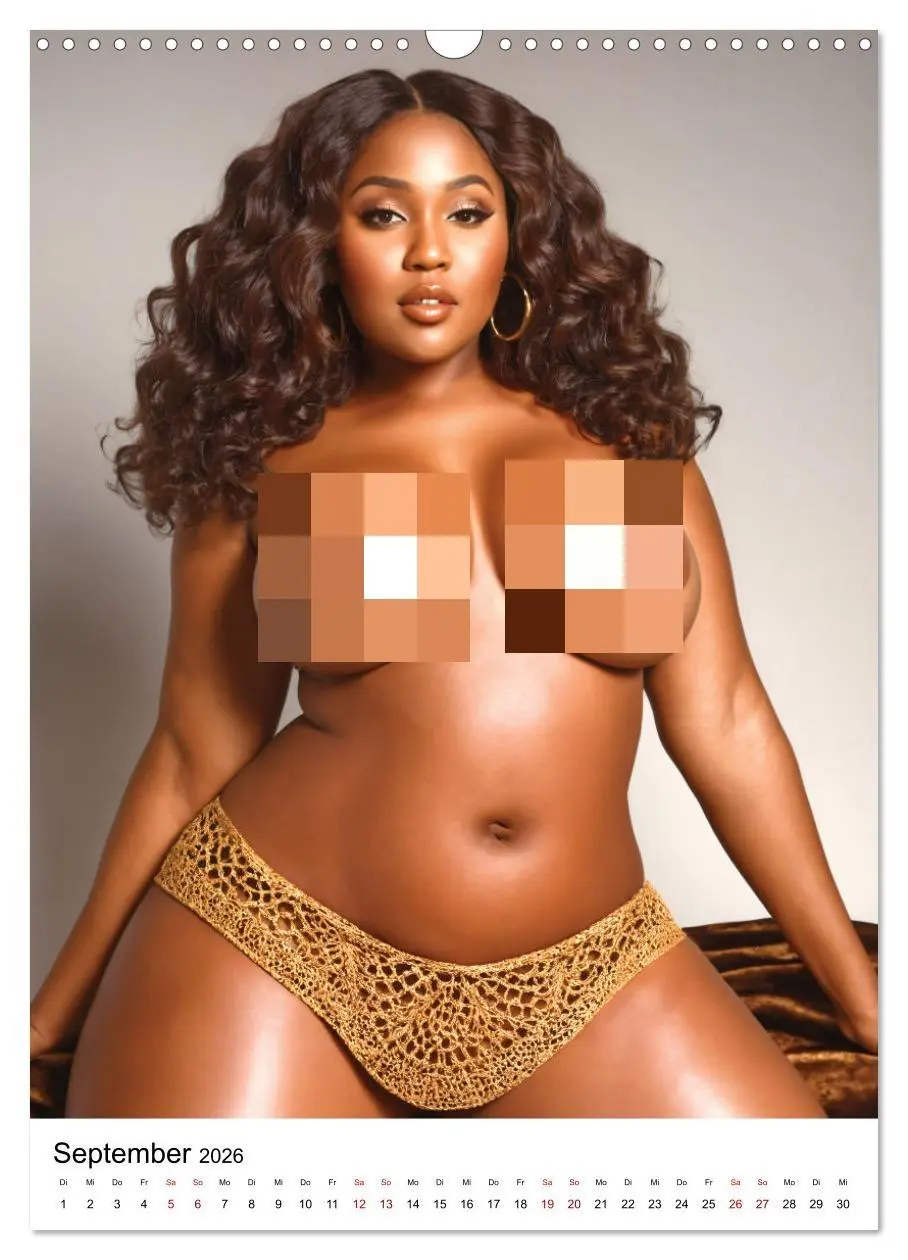 Bild: 9783516280579 | Busty Black - Vollbusige, exotische Frauen (Wandkalender 2026 DIN...