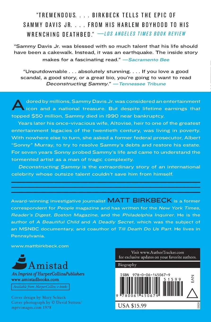 Rückseite: 9780061450679 | Deconstructing Sammy | Music, Money, and Madness | Matt Birkbeck