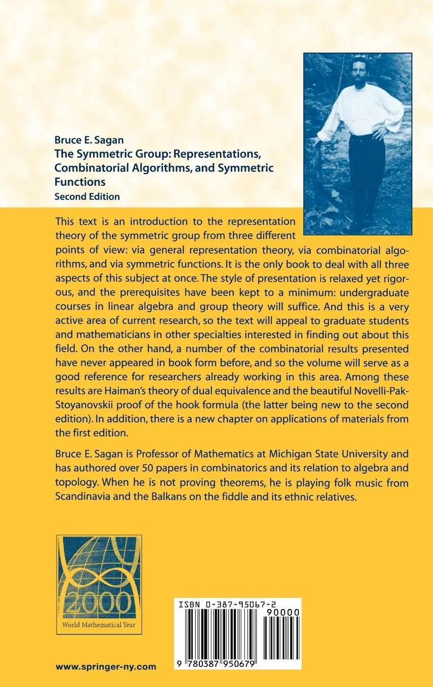 Rückseite: 9780387950679 | The Symmetric Group | Bruce E. Sagan | Buch | xvi | Englisch | 2001