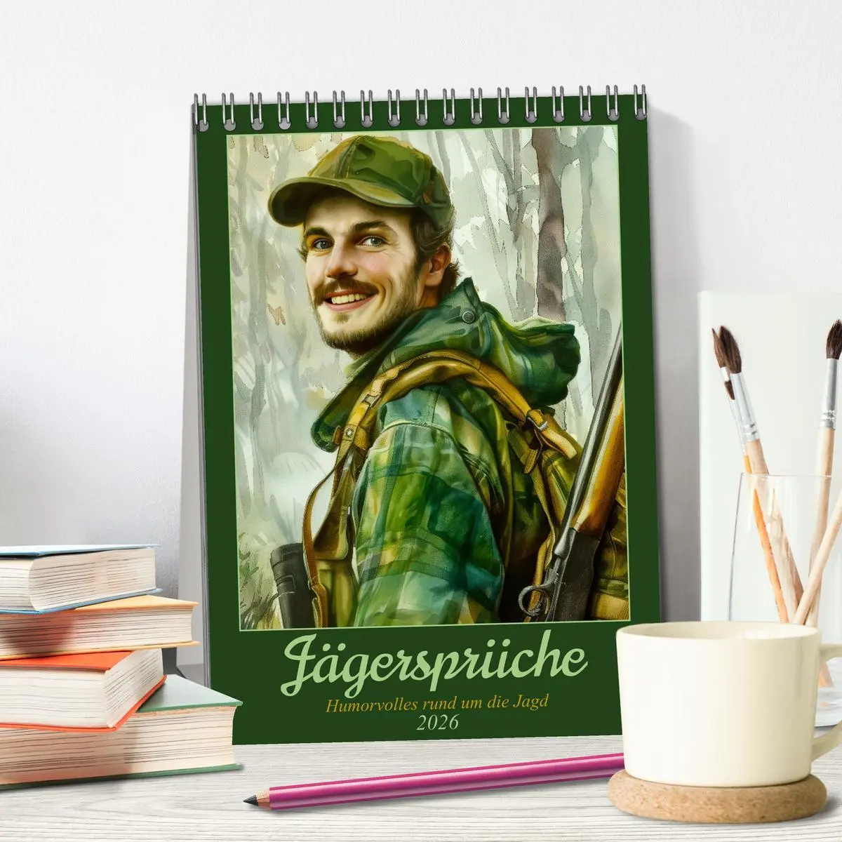 Bild: 9783516270679 | Jägersprüche (Tischkalender 2026 DIN A5 hoch), CALVENDO Monatskalender