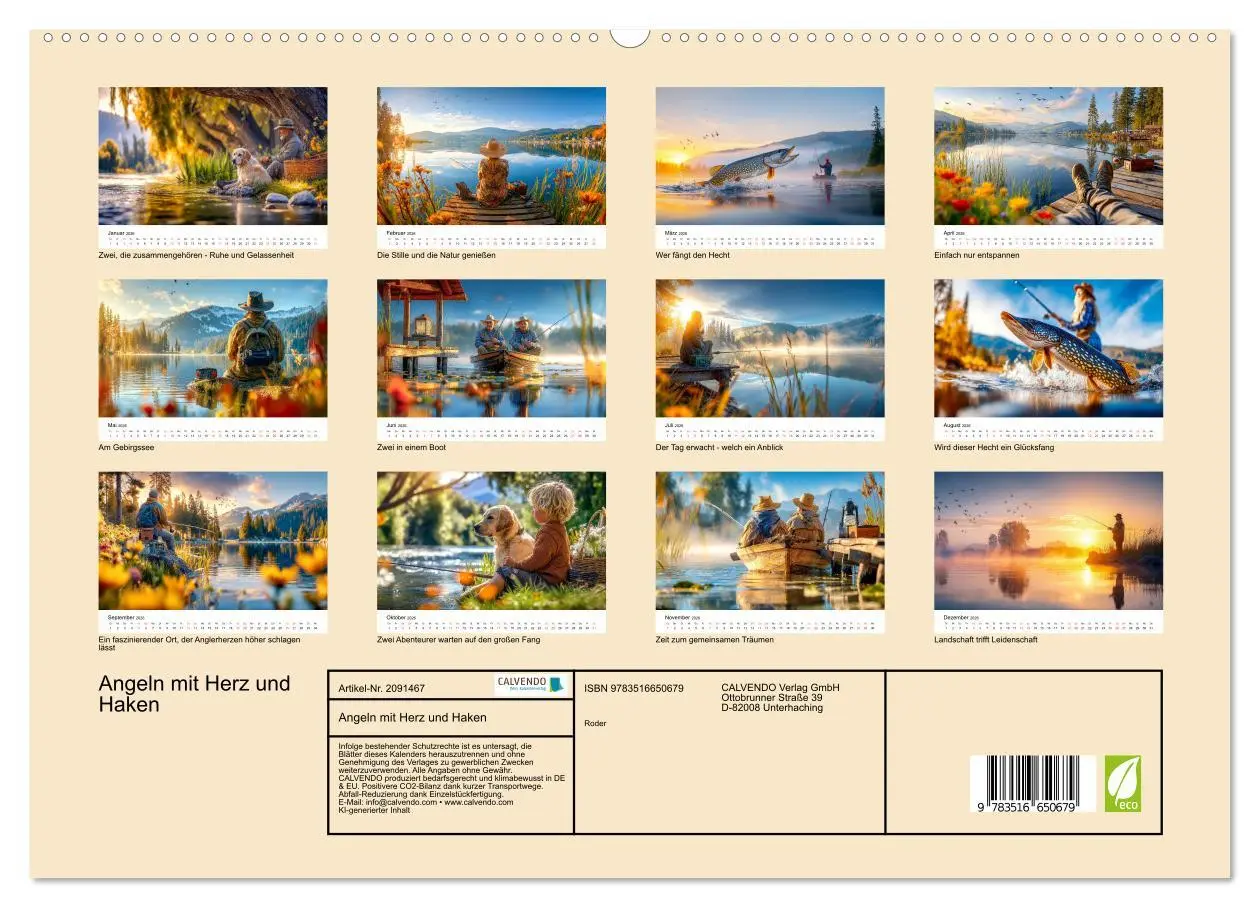 Bild: 9783516650679 | Angeln mit Herz und Haken (hochwertiger Premium Wandkalender 2026...