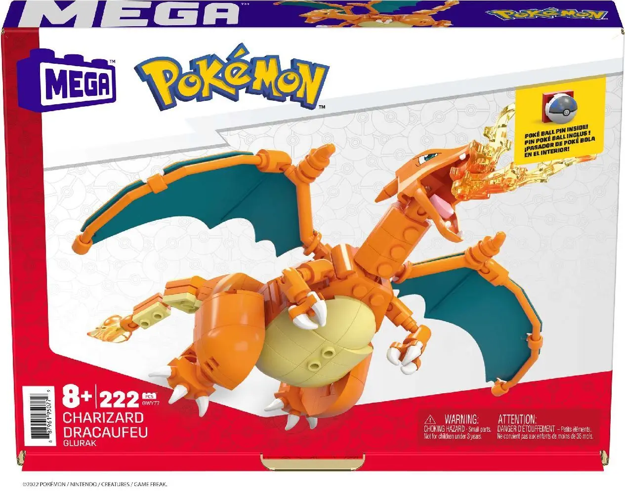 Cover: 887961950779 | MEGA Pokémon Glurak | Karton | GWY77 | 2023 | MEGA | EAN 0887961950779