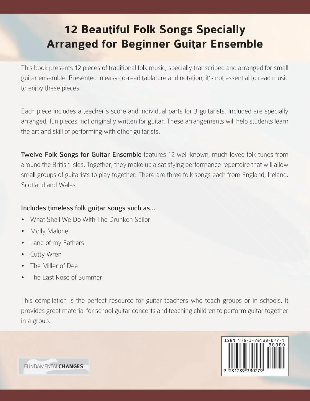 Rückseite: 9781789330779 | 12 Folk Songs for Guitar Ensemble | Paul Kean | Taschenbuch | Englisch