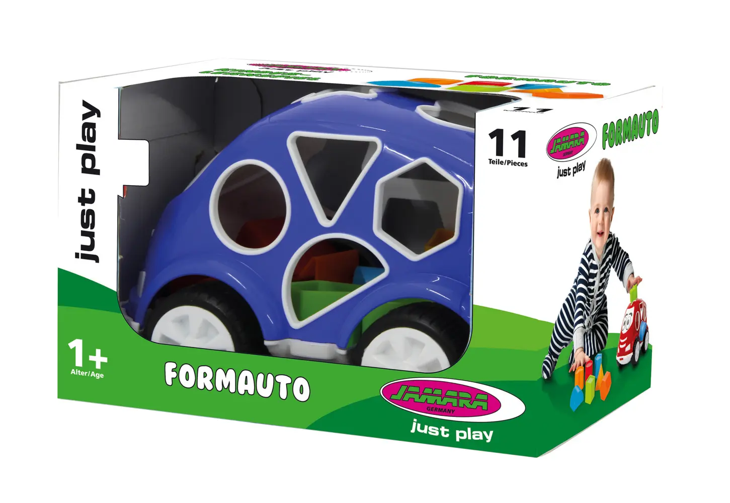 Bild: 4042774440879 | Jamara Formauto Lernspiel blau | In Karton mit Sichtfenster | 460291