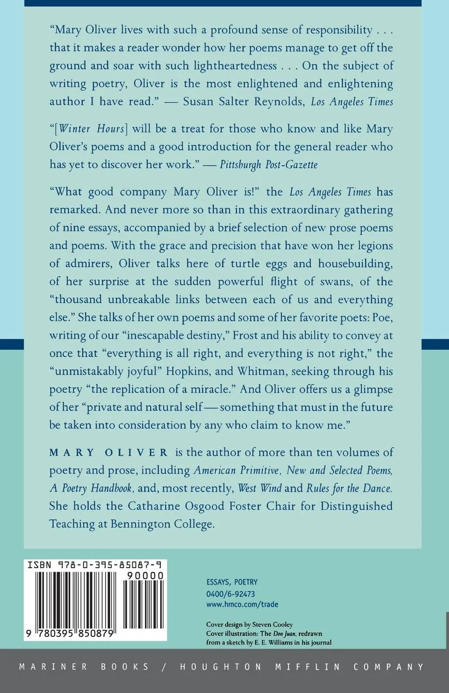 Rückseite: 9780395850879 | Winter Hours | Prose, Prose Poems, and Poems | Mary Oliver | Buch