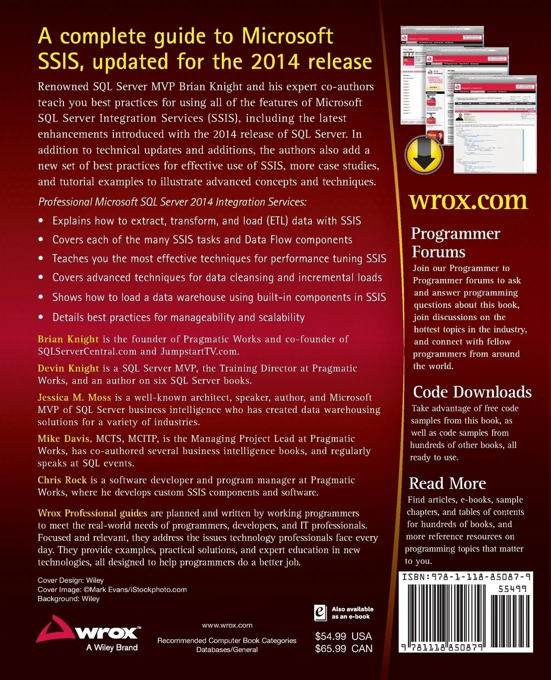 Rückseite: 9781118850879 | Professional Microsoft SQL Server 2014 Integration Services | Buch