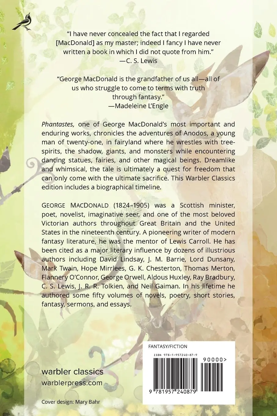 Rückseite: 9781957240879 | Phantastes (Warbler Classics Annotated Edition) | George Macdonald