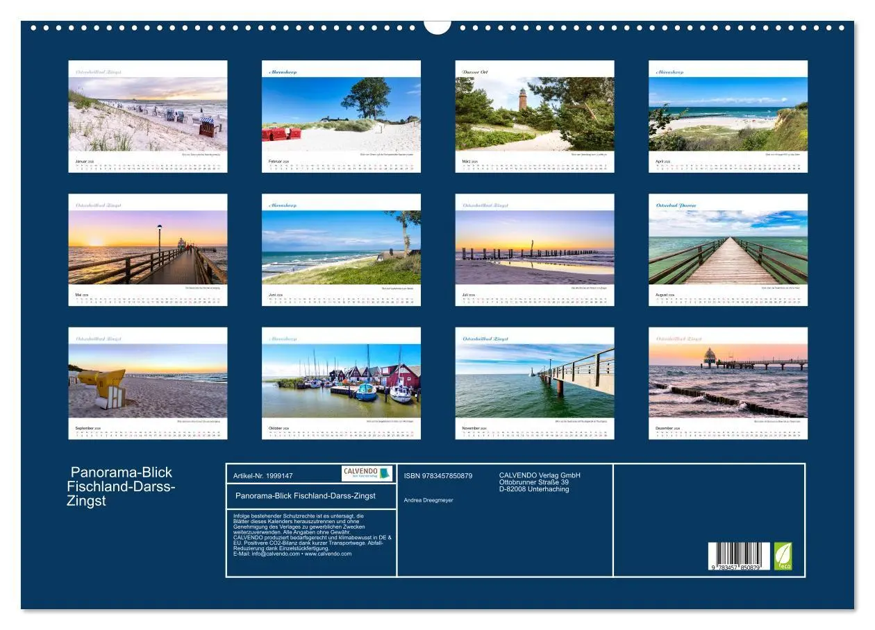 Bild: 9783457850879 | Panorama-Blick Fischland-Darss-Zingst (Wandkalender 2026 DIN A2...