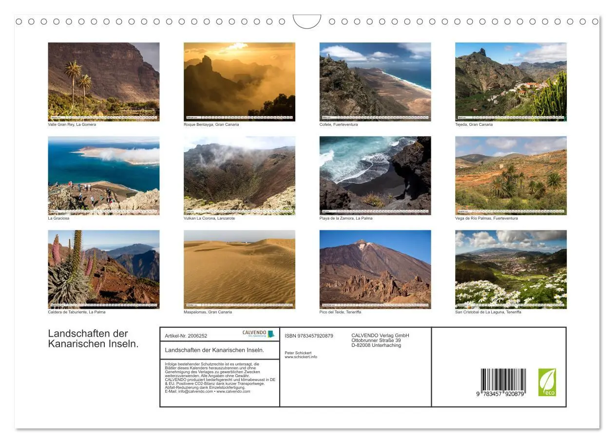 Bild: 9783457920879 | Landschaften der Kanarischen Inseln. (Wandkalender 2026 DIN A3...