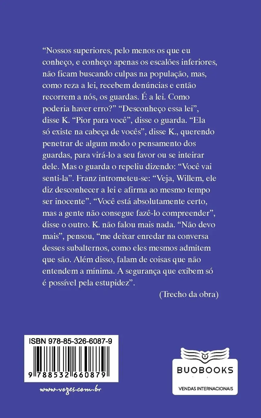 Rückseite: 9788532660879 | O Processo | Franz Kafka | Taschenbuch | Kartoniert / Broschiert