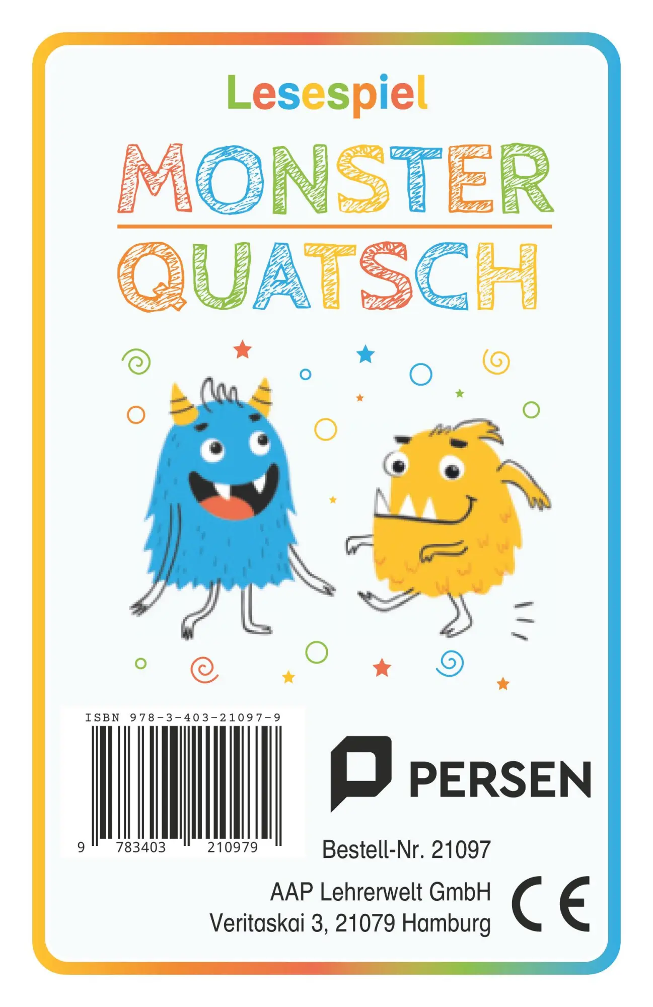 Cover: 9783403210979 | Lesespiel Monster-Quatsch | Janet Stadelmeier | Spiel | 55 S. | 2024