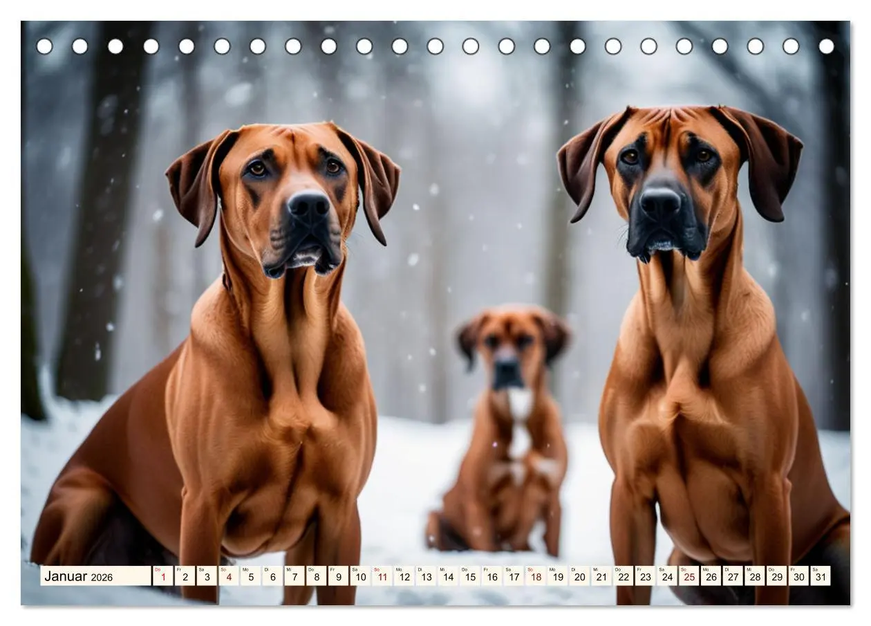 Bild: 9783457390979 | Rhodesian Ridgeback - Athlet mit Rückenkamm (Tischkalender 2026 DIN...