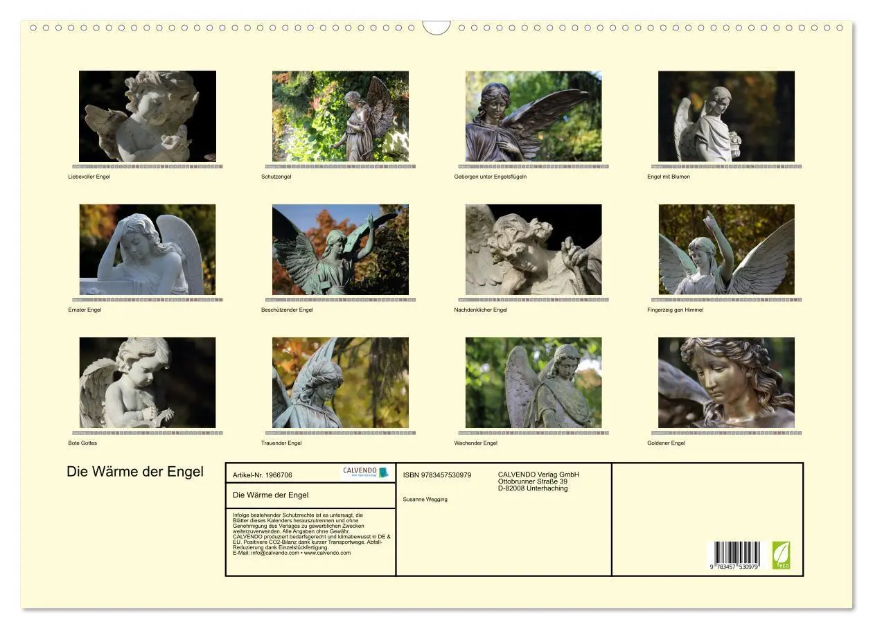 Bild: 9783457530979 | Die Wärme der Engel (Wandkalender 2026 DIN A2 quer), CALVENDO...