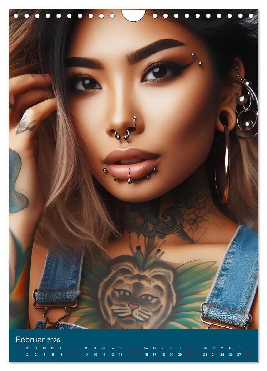Bild: 9783516240979 | Tattoo und Piercing Women (Wandkalender 2026 DIN A4 hoch), CALVENDO...