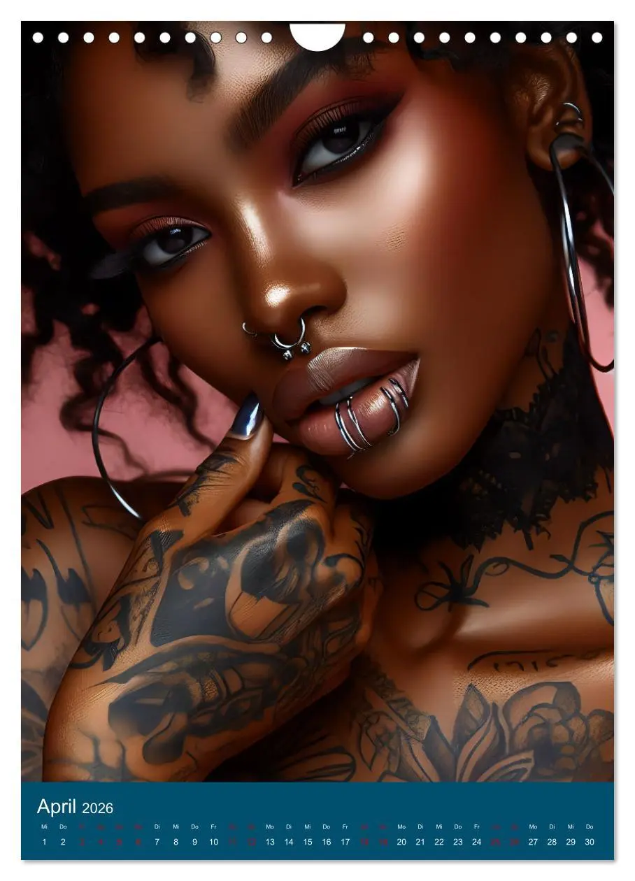 Bild: 9783516240979 | Tattoo und Piercing Women (Wandkalender 2026 DIN A4 hoch), CALVENDO...