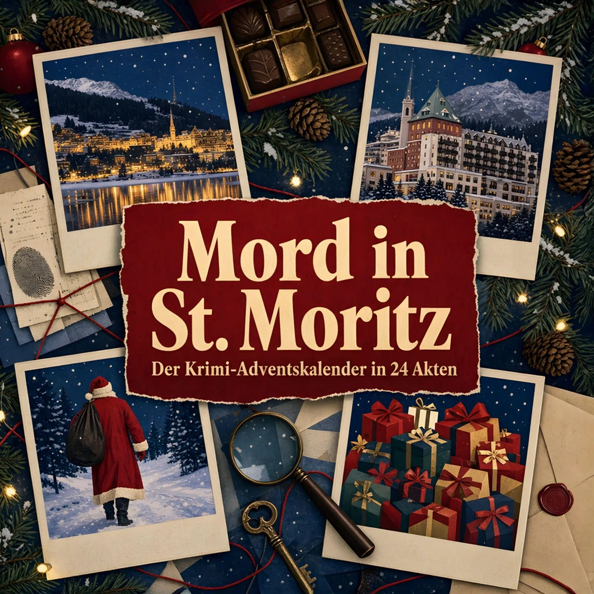 Cover: 9783696120979 | Mord in St. Moritz | Der Krimi-Adventskalender in 24 Akten | Lehmann