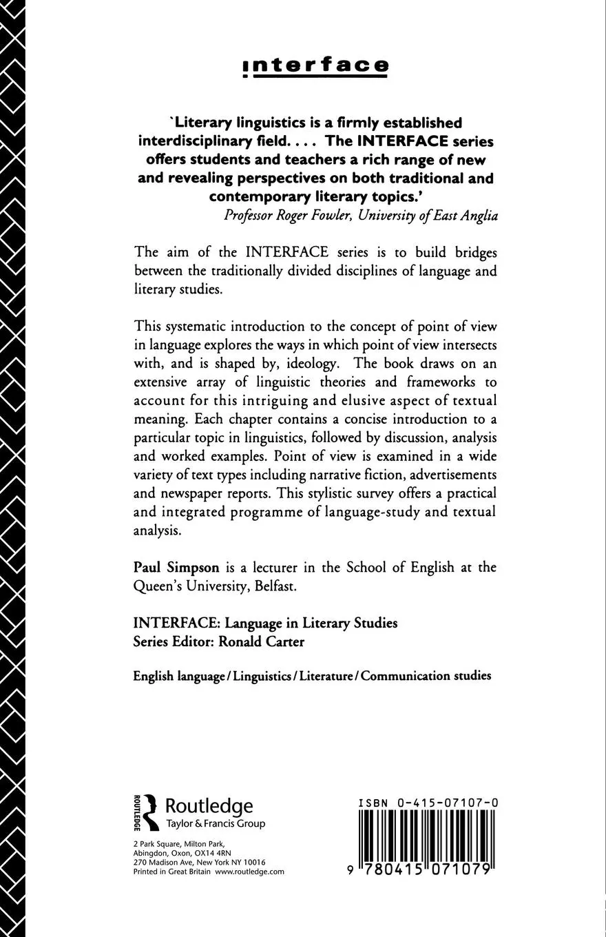 Rückseite: 9780415071079 | Language, Ideology and Point of View | Paul Simpson | Taschenbuch