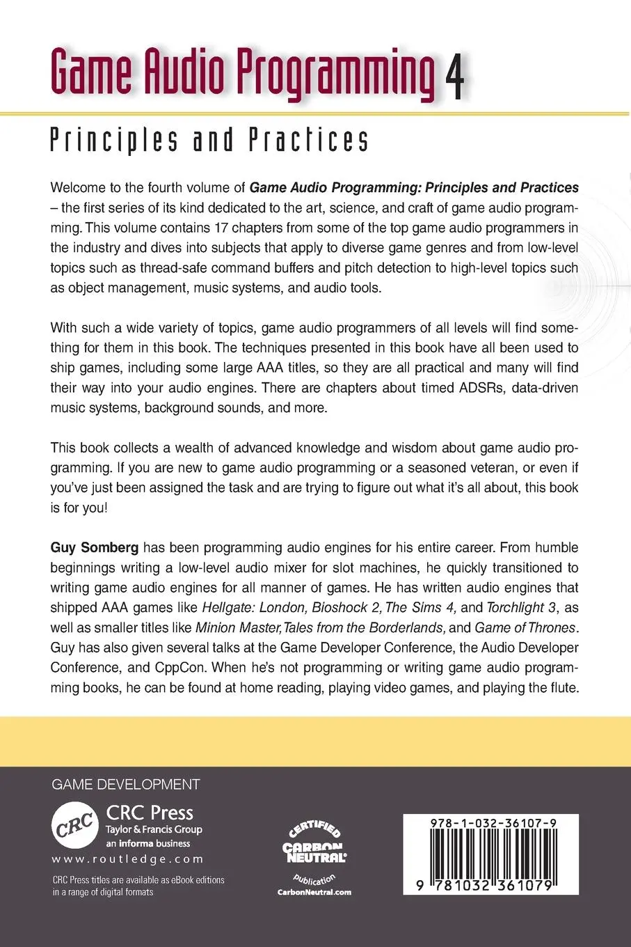 Rückseite: 9781032361079 | Game Audio Programming 4 | Principles and Practices | Guy Somberg