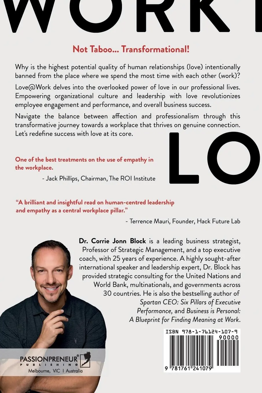 Rückseite: 9781761241079 | Love@Work | The Final Frontier of Empathy in Leadership | Block | Buch