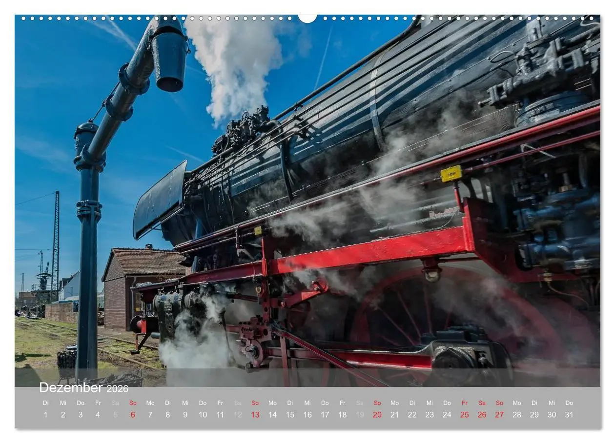 Bild: 9783457971079 | Für Liebhaber des Dampfes (Wandkalender 2026 DIN A2 quer), CALVENDO...