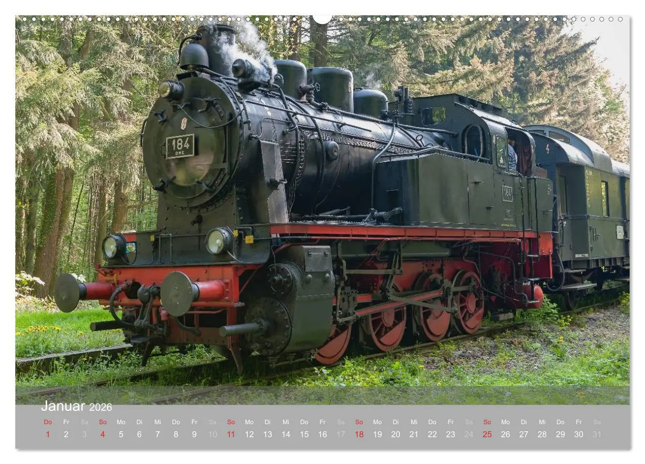 Bild: 9783457971079 | Für Liebhaber des Dampfes (Wandkalender 2026 DIN A2 quer), CALVENDO...