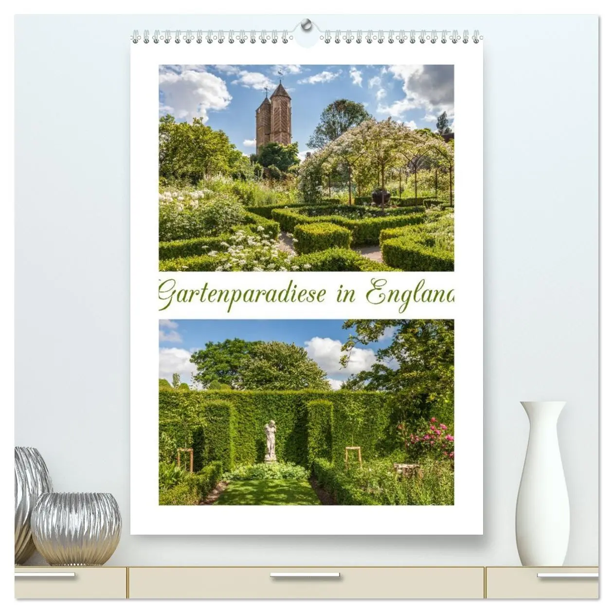 Cover: 9783516441079 | Gartenparadiese in England (hochwertiger Premium Wandkalender 2026...