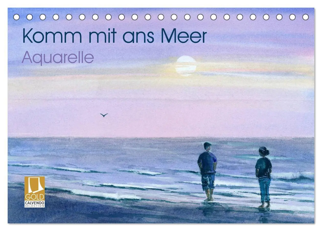 Cover: 9783516051179 | Komm mit ans Meer - Aquarelle (Tischkalender 2026 DIN A5 quer),...