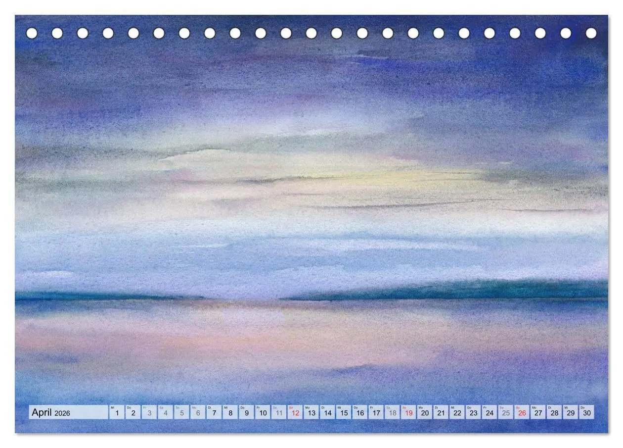 Bild: 9783516051179 | Komm mit ans Meer - Aquarelle (Tischkalender 2026 DIN A5 quer),...