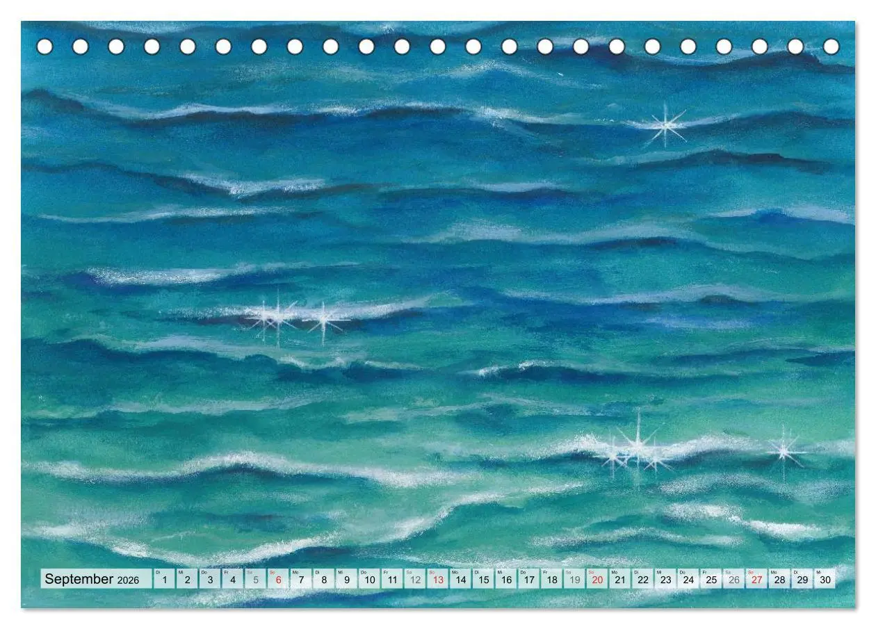 Bild: 9783516051179 | Komm mit ans Meer - Aquarelle (Tischkalender 2026 DIN A5 quer),...
