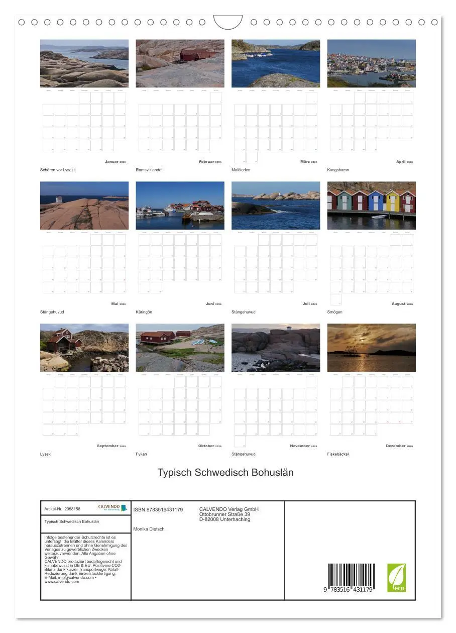 Bild: 9783516431179 | Typisch Schwedisch Bohuslän (Wandkalender 2026 DIN A3 hoch),...