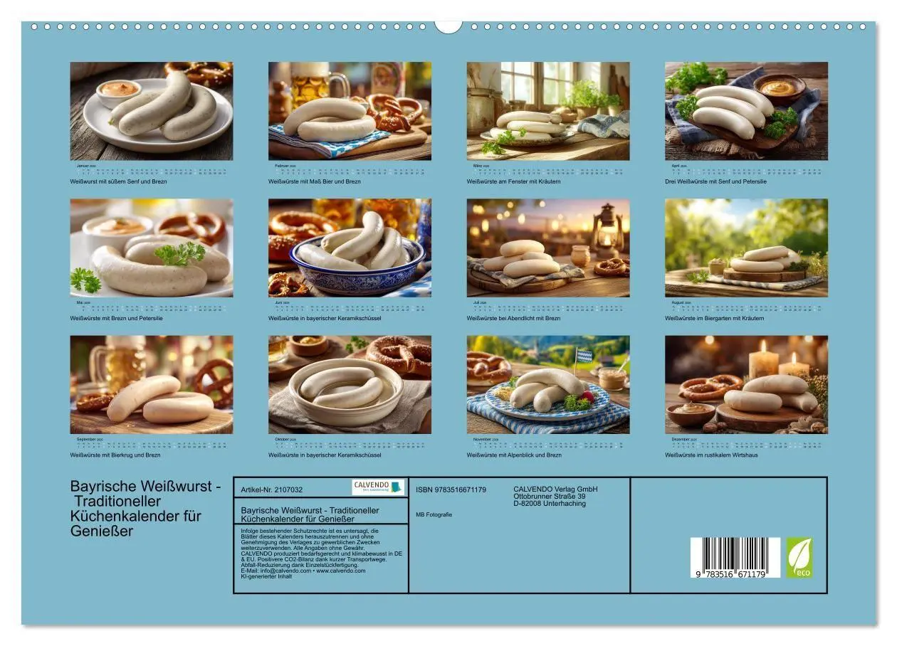 Bild: 9783516671179 | Bayrische Weißwurst - Traditioneller Küchenkalender für Genießer...