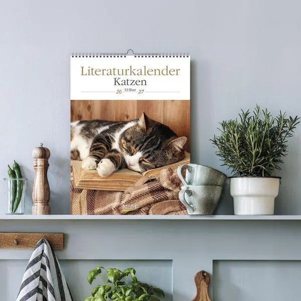 Bild: 9783819301179 | Literaturkalender Katzen 2027 | Korsch Verlag | Kalender | 54 S.