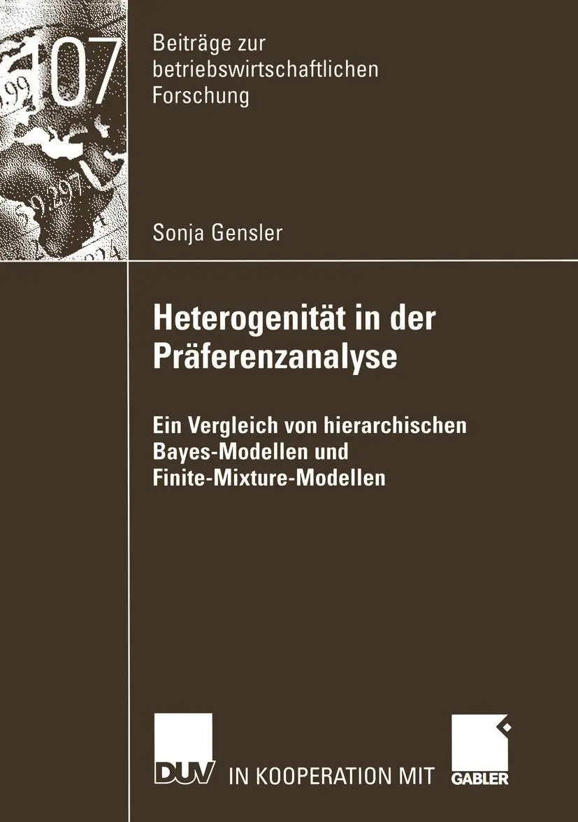 Cover: 9783824491179 | Heterogenität in der Präferenzanalyse | Sonja Gensler | Taschenbuch
